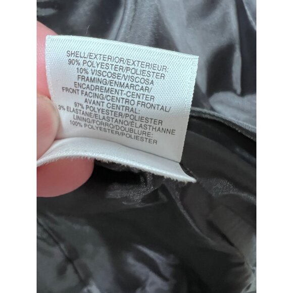 Black Label By Evan-Picone Womens Plaid Open-Front Jacket Black/Green women size - Picture 6 of 6